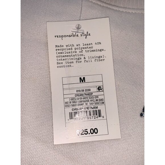 A New Day Womens Ivory Cream Sweater Long Sleeve Pullover Crewneck Medium - Picture 10 of 12